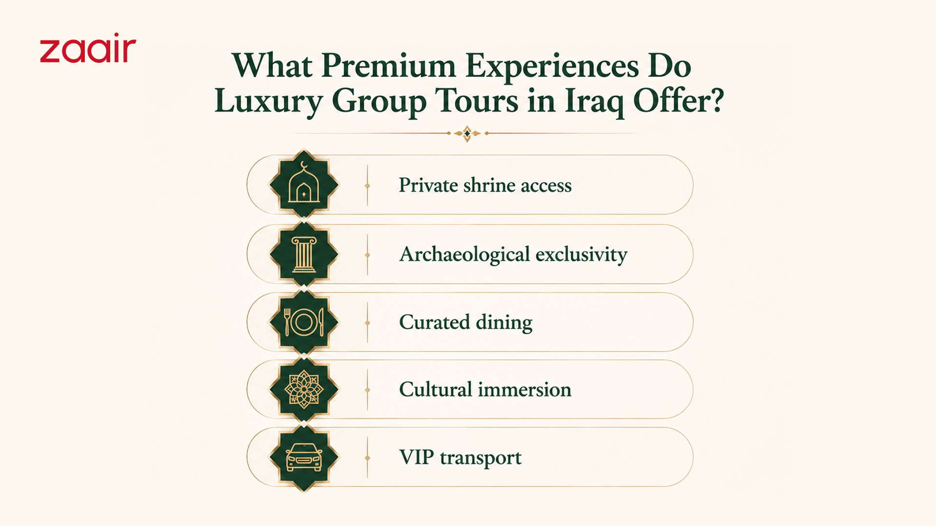 Premium Experiences Do Luxury Group Tours in Iraq Offer